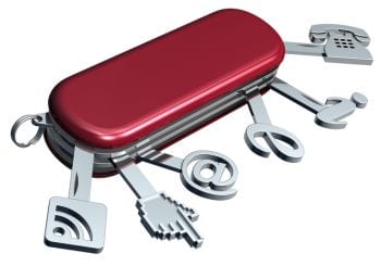 icons on a Swiss army knife
