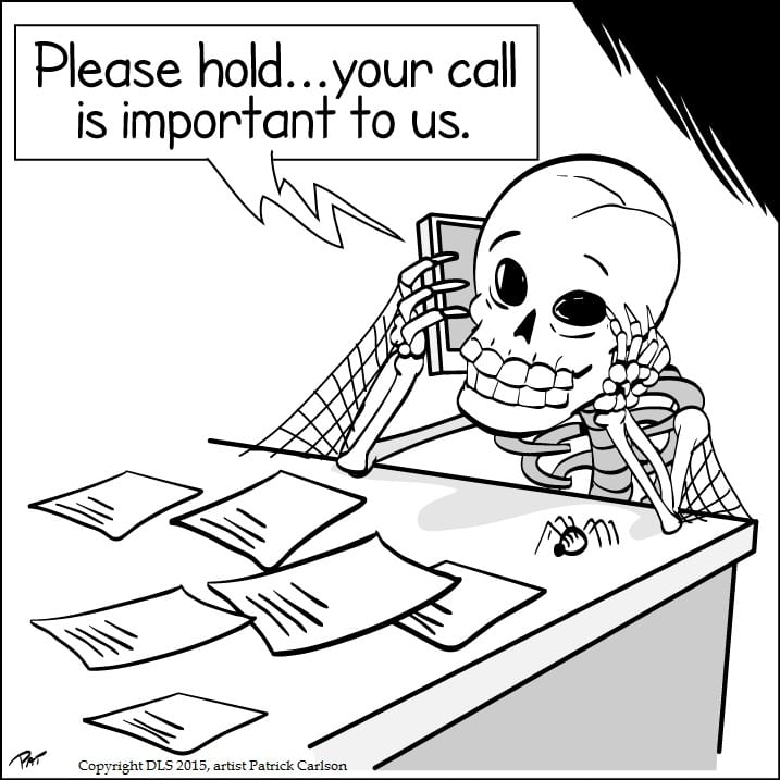 Hold Message Hell cartoon