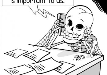Call routing for faster service cartoon