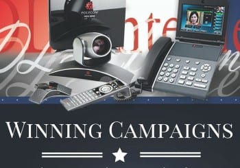 Political campaign pitucre with DLS phones