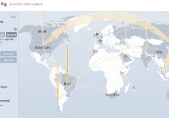 DDOS attack map July 11 data