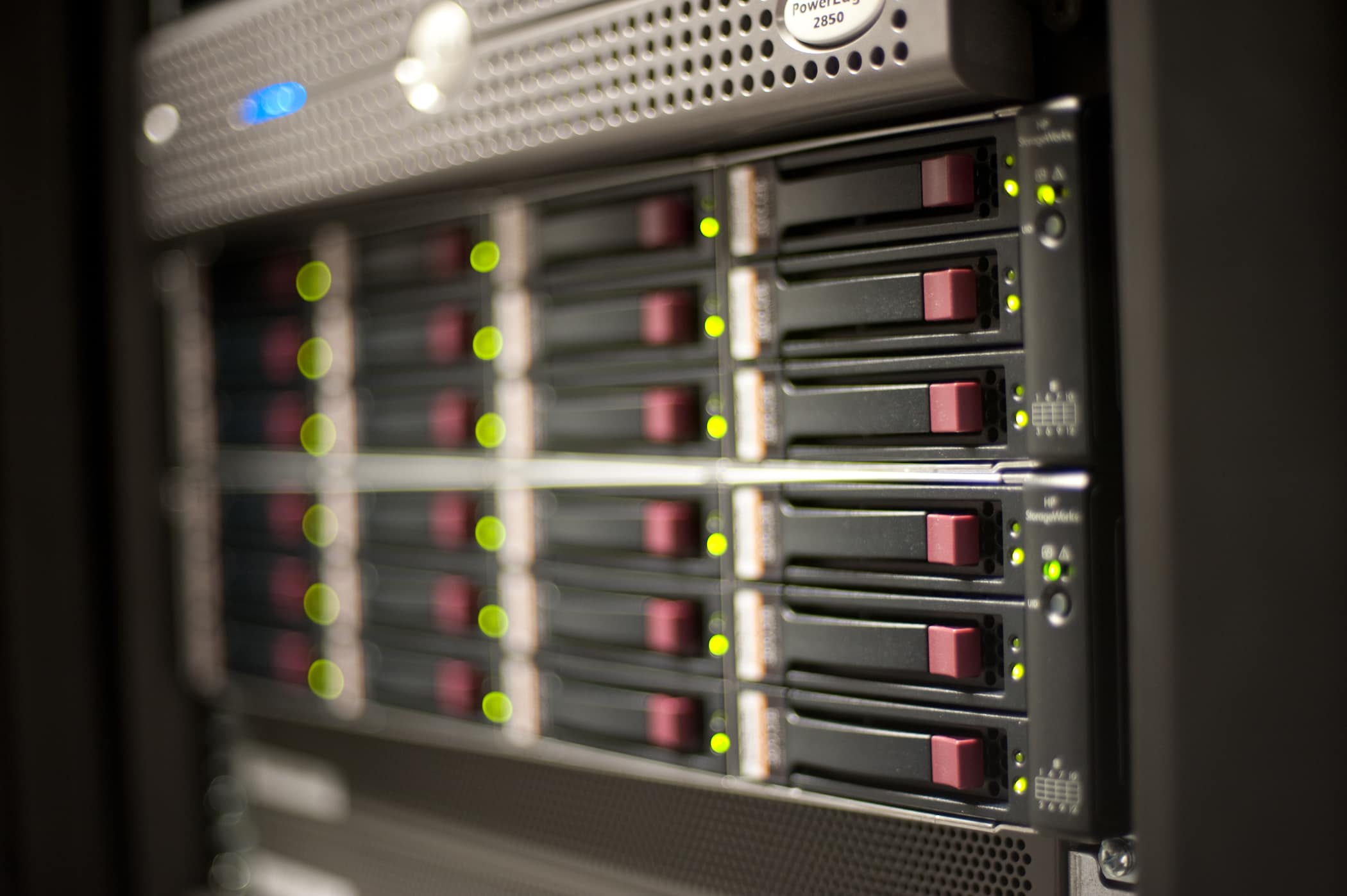 Rack servers in the DLS Communications data center